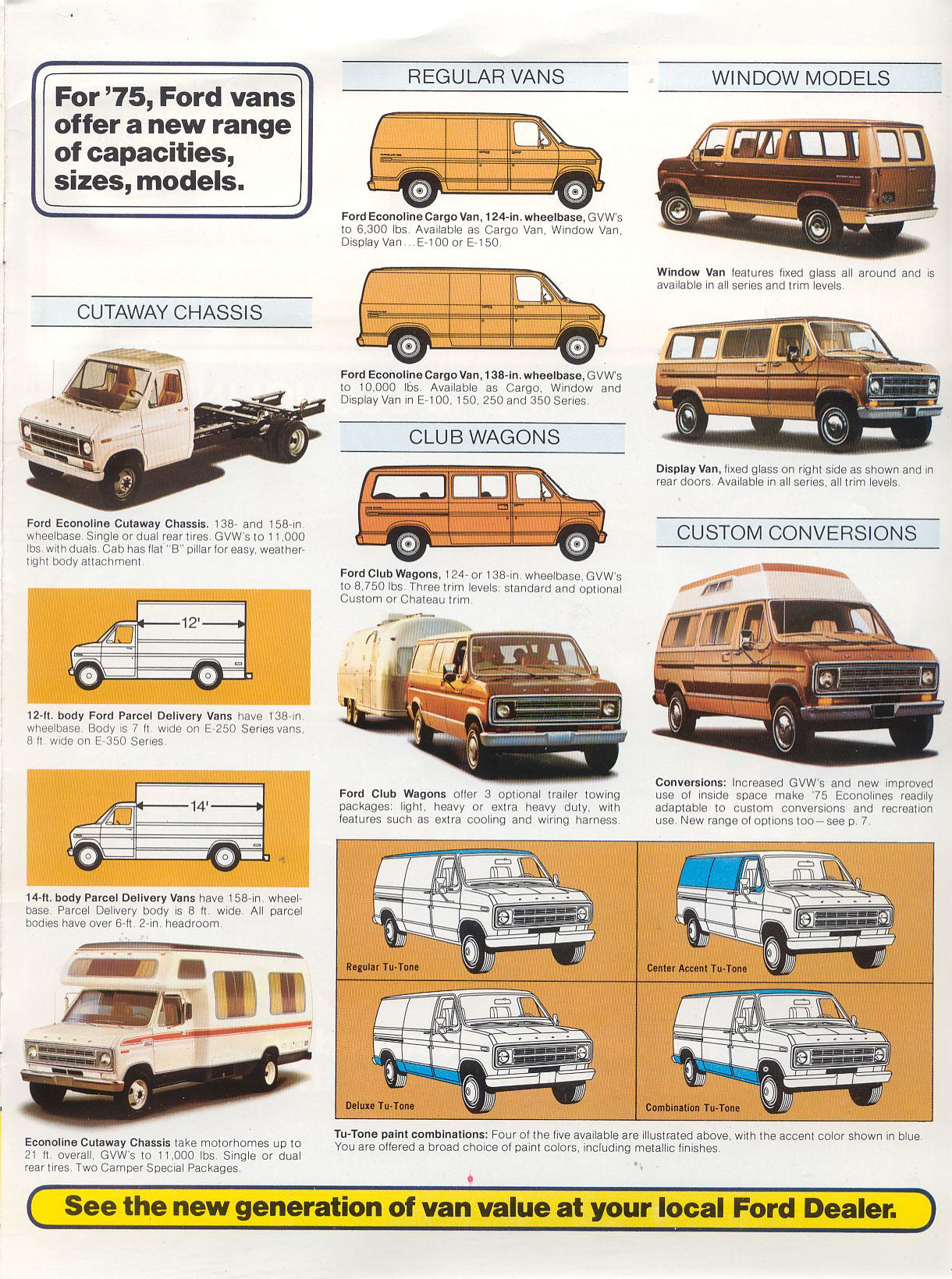 1975 Ford Vans brochure